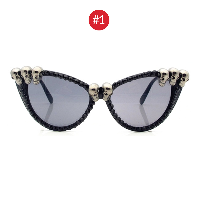 Skull Sunglasses Gothic Cat Eye