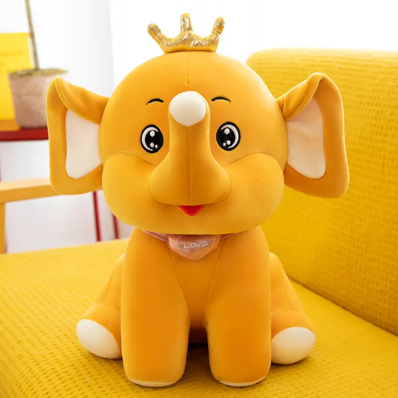 New Crown Elephant Doll Creative Doll Toy Animal Pillow