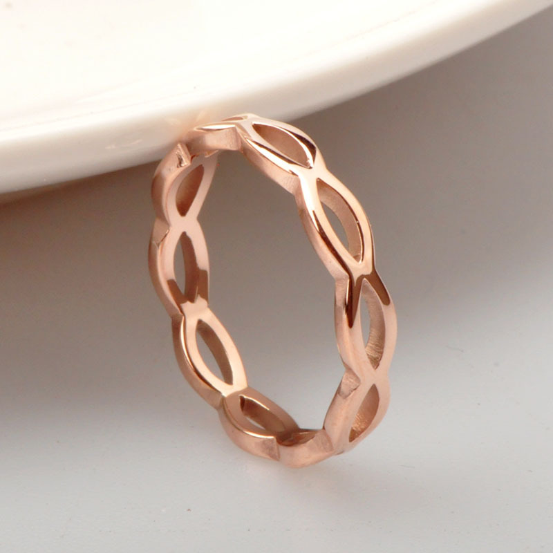Hollow Wave Fashion Simple Couple Ring