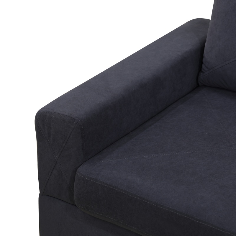 Pickup Only--Dark Grey Massa Flannel 4-Piece Couch Living Room Sofa Set