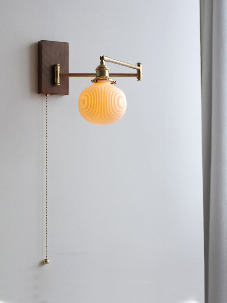 Pull wire wall lamp ball