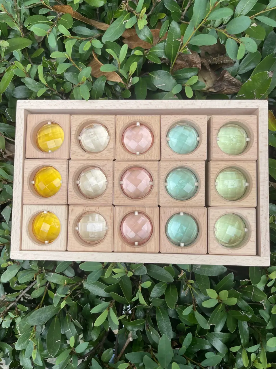 Gem Building Block Transparent Acrylic Children's Puzzle Wooden Large Particles