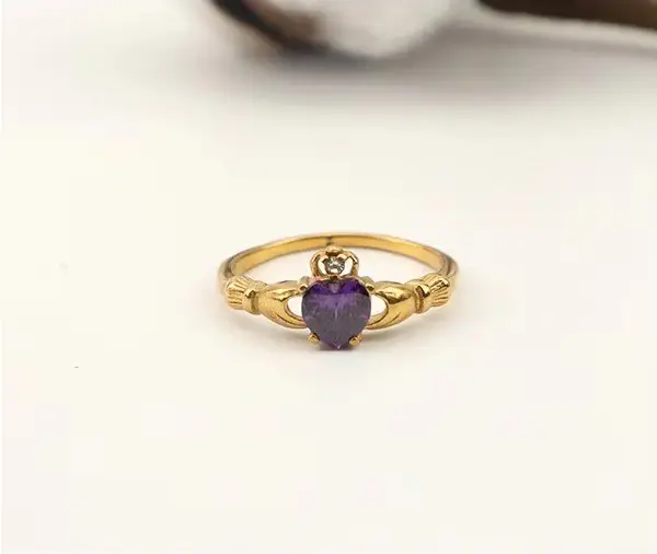 Women's Titanium Steel Zircon Ring