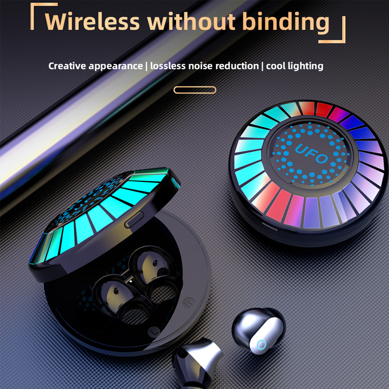 Colorful RGB Light Effect F9 Bluetooth Earphones - Image 2