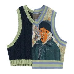Large Women's Clothing Vest Stripe Set - Vest-Xl - View 1