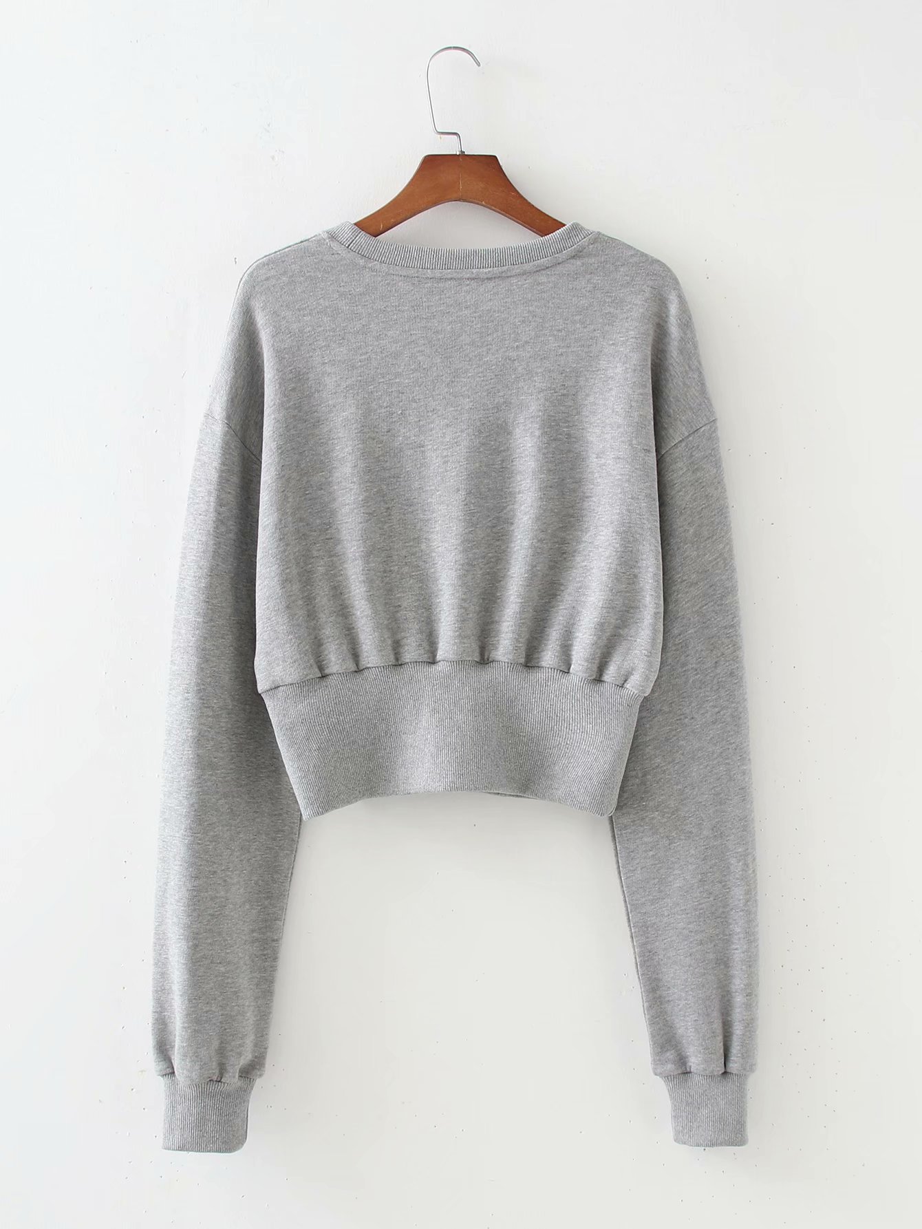 Long-sleeved Sweater Gray Hipster High-waisted Tunic Trousers