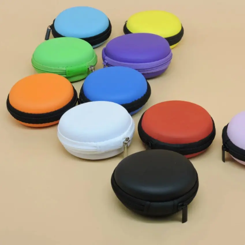 Convenient and Fashionable PU Earphone Zipper Storage Box