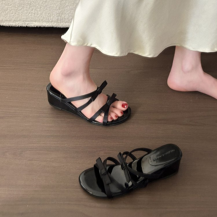 Wedge Heel Slide Sandals