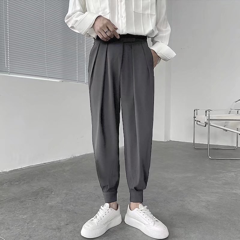 Men's Loose Fitting Solid Color Casual Pants