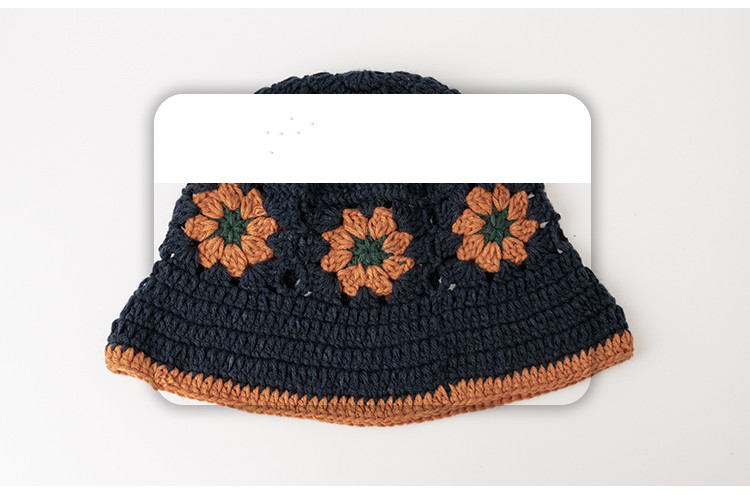 Female Face Small Crochet Hollow Basin Hat Male Cute Knit