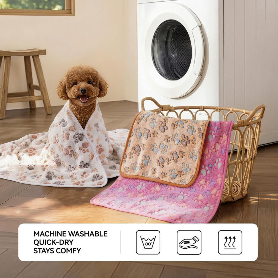 1 Pack 3 Blankets Super Soft Fluffy Premium Fleece Dog Blankets For Puppy Cat Pet Blanket Flannel Throw Warm Sleep Dog thumbnail 4