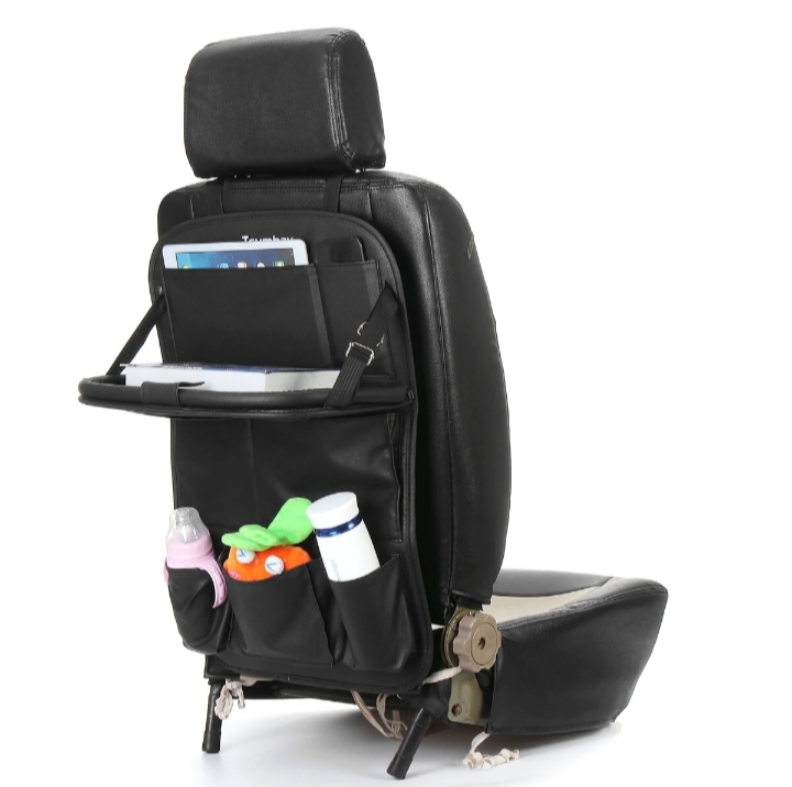 Tsumbay Foldable Stroller Back Seat Organizer Foldable Sack Holder Multi-Pocket Tray Storage Bag 7