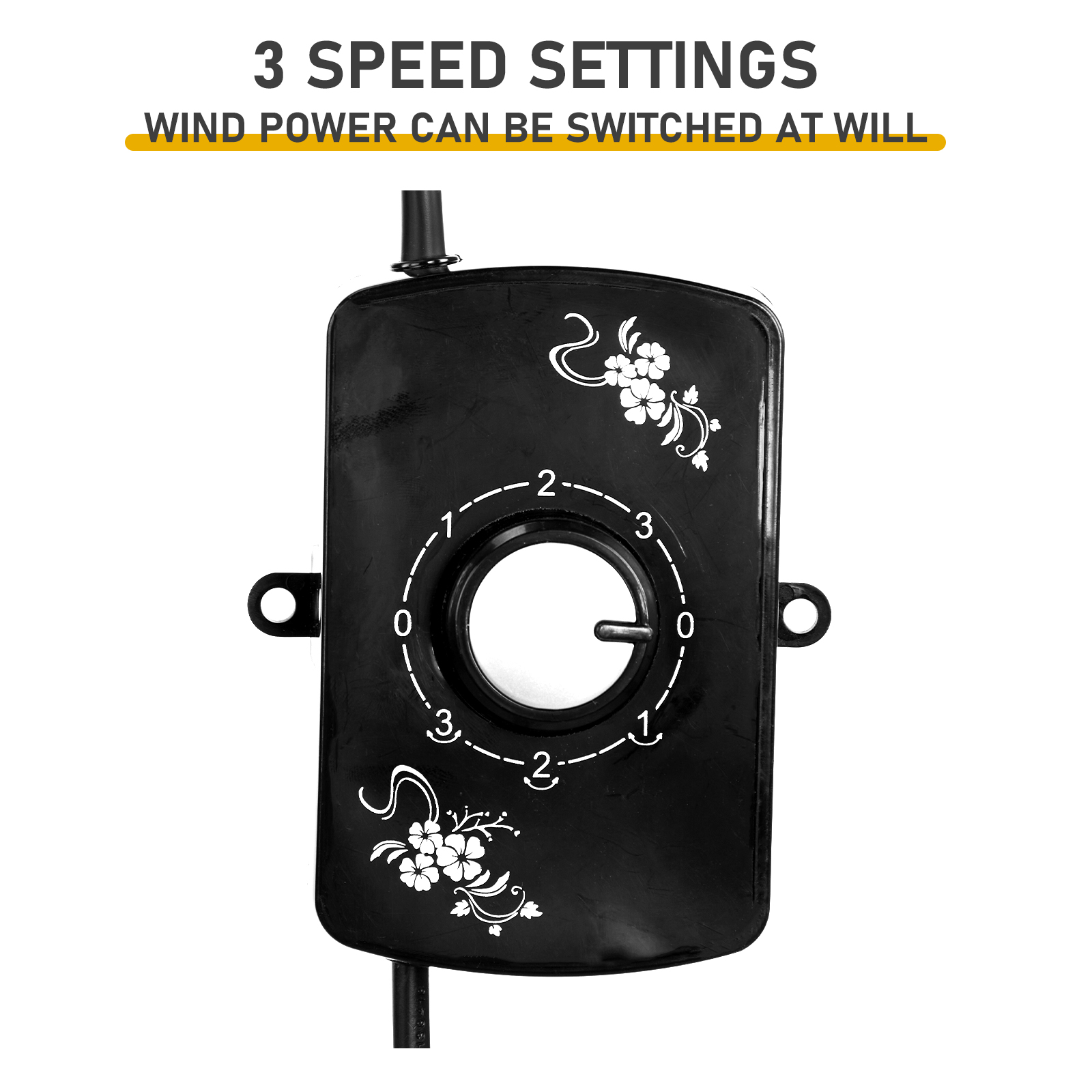 18 Inch High Velocity Oscillating Wall Mount Fan, 3 Speed Heavy Duty Metal Industrial Wall Fan, Horizontal Oscillation & Tilt Adjustable, 110V Wall Fan For Commercial Restaurant Garage Worksho — foto 5