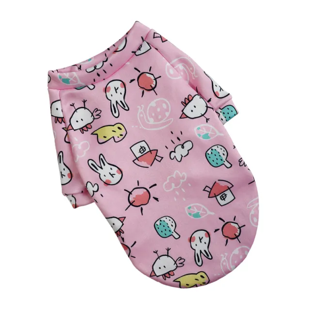 Pet Supplies Dog Fashion Thin Fleece Floral Sweater Pink Bird - Shop at LoveMi