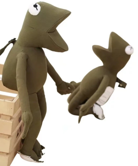 Creative cartoon sad Frog Baby Plush doll cute frog prince toys give birthday gifts doll wholesale