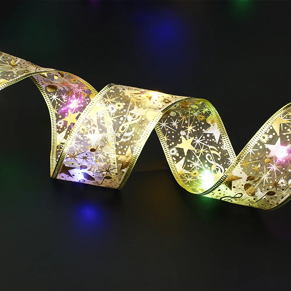 Fairy Lights String Christmas Ribbon Bow Tie – image 5