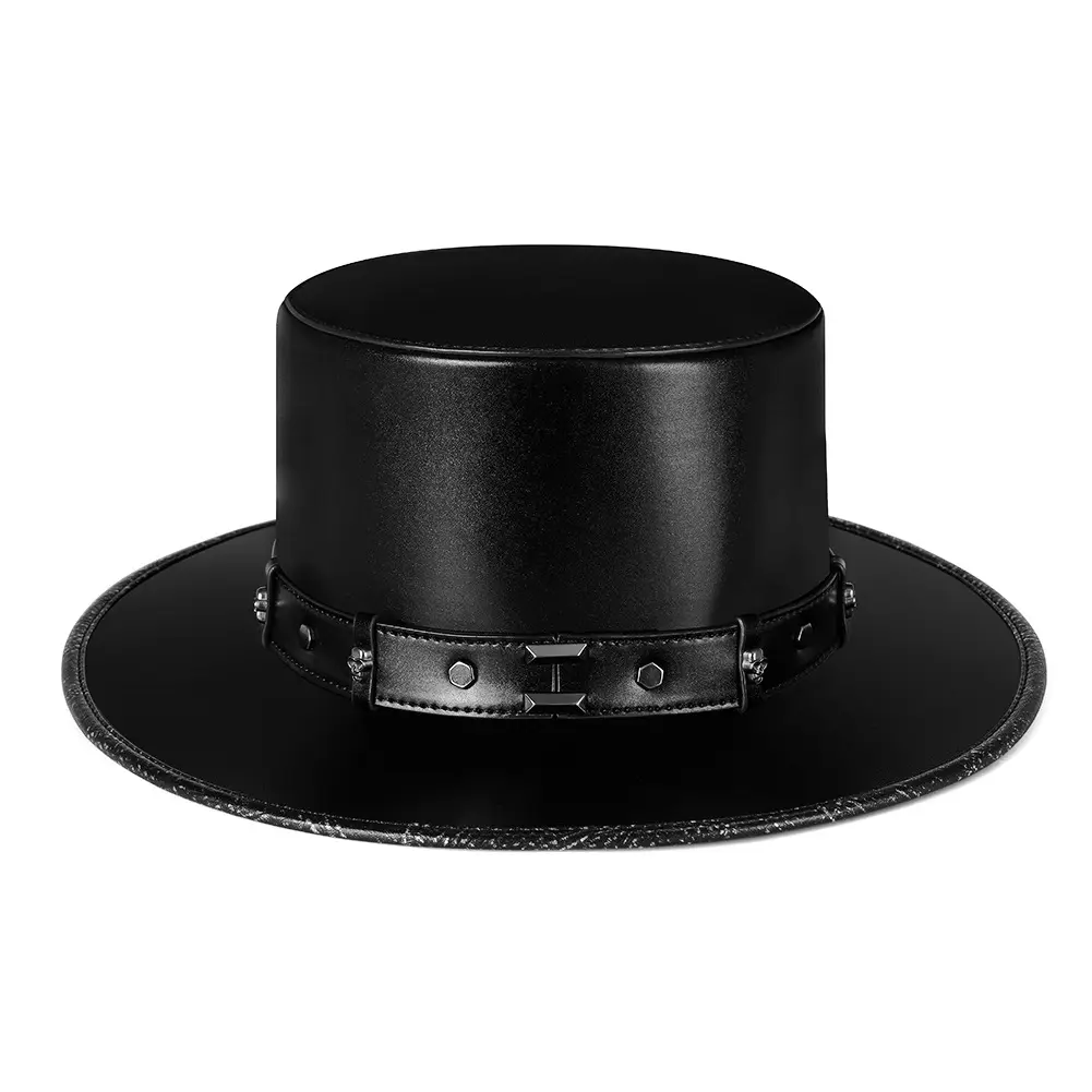 PU Leather Gentleman Hat Punk Party Stage