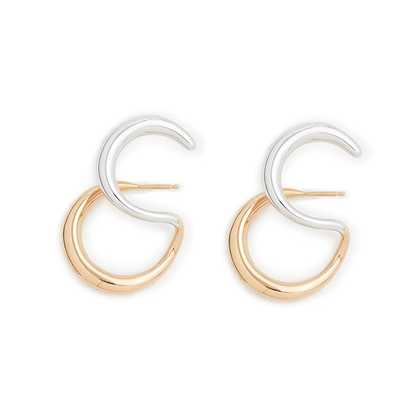 Title 6, Simple Gold and Silver Color Double Circle Geom...