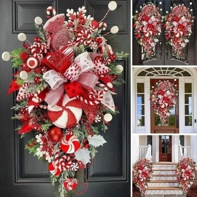 Christmas Upside Down Tree Door Wall Decoration – image 2