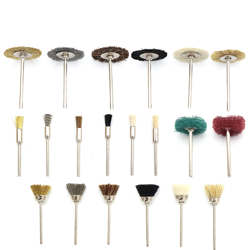 Mini Cleaning And Descaling Wheel With Handle Steel Wire T Type Polishing Brush