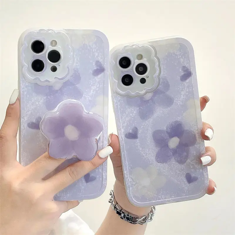 Oil Painting Flower Mobile Phone Case Bracket