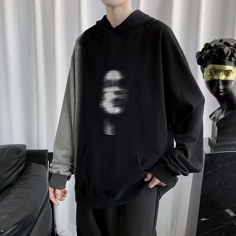 Hooded Men's Long Sleeve Hip Hop Trend Personality Sweater