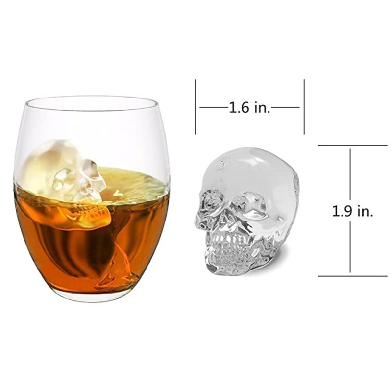 Title 4, Skull Ice Tray Mold Silicone Ice Box Ice Cube M...