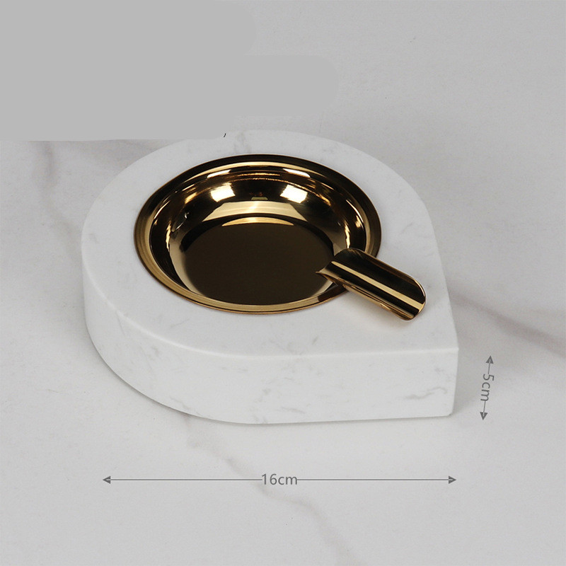 Jazz White Golden Ashtray