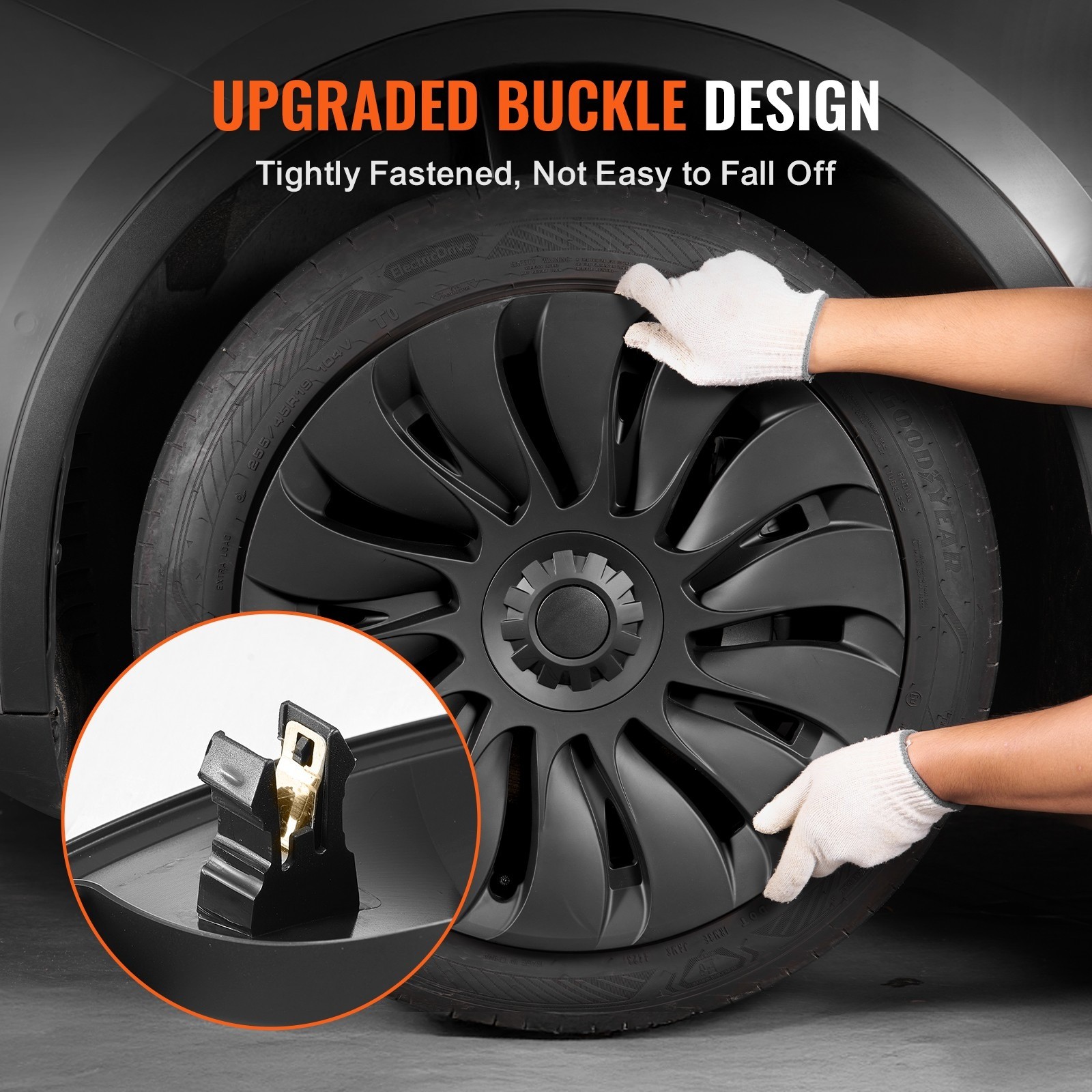 4PCS 19 Inch Wheel Cover Hubcaps Rim Matte Black For Tesla Model Y — image 8