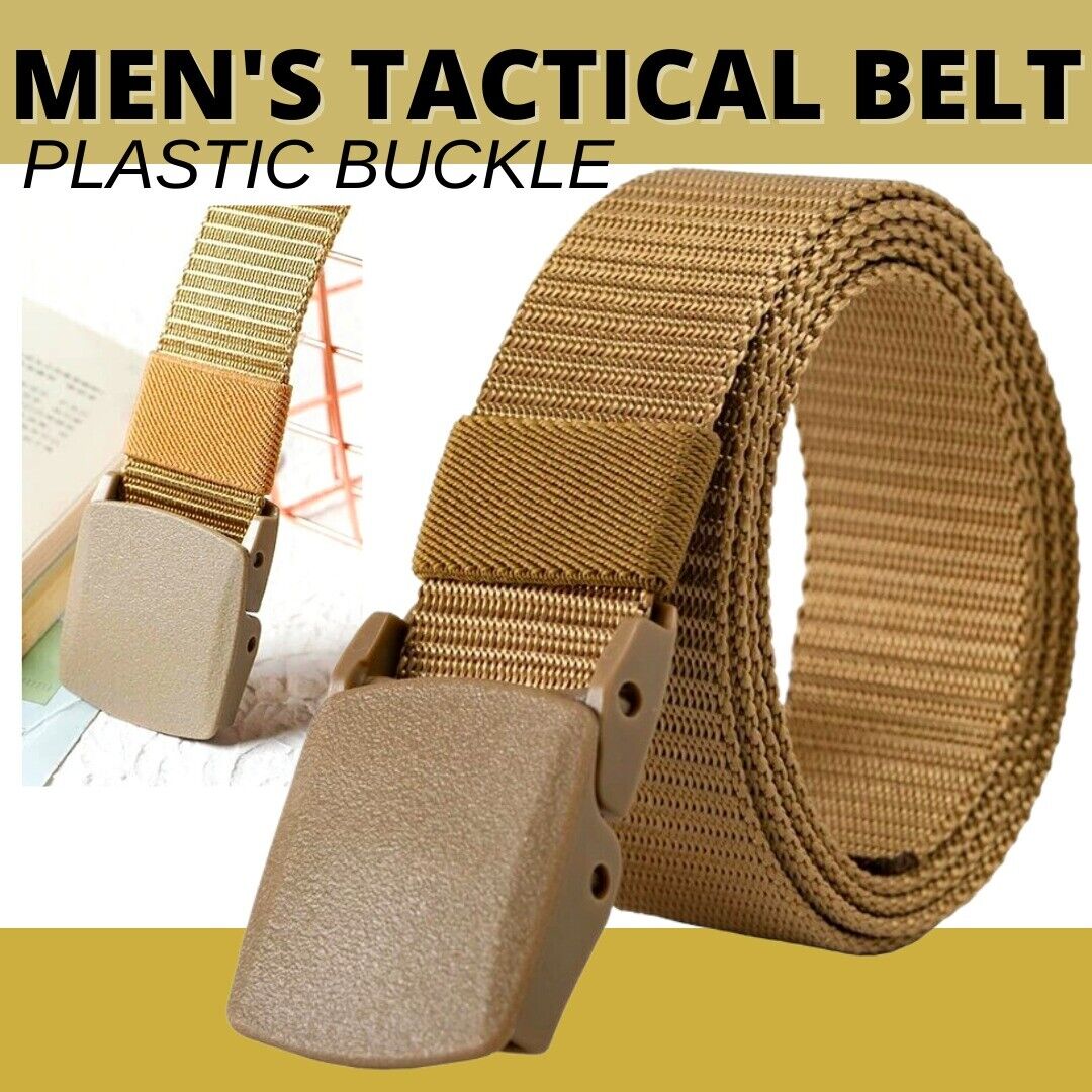 Sportmusies Tactical Nylon Web Belt - No Holes, Fully Adjustable, Low Profile Buckle, Fits Waist Under 42" - View #3