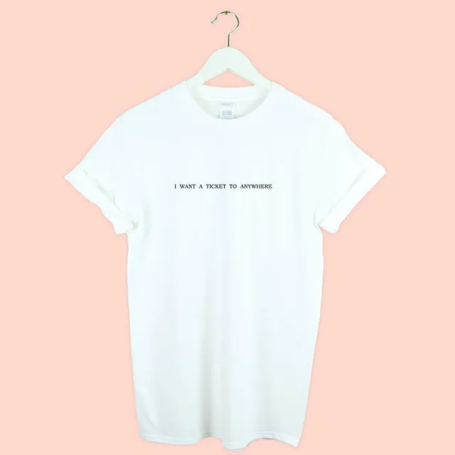 Simple Printed Women's T shirt Cotton Top White - Shop at LoveMi
