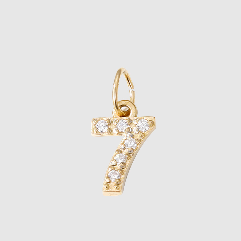 1 Piece 304 Stainless Steel Zircon Ion Plating 14K Gold Real Plated Letter Number Polished Stretch Adjustable Pendant DIY Jewelry Accessories 20