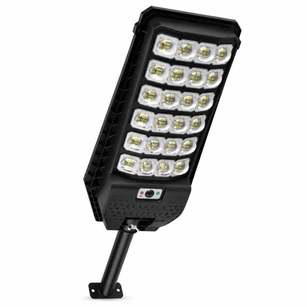 Solar Powered Motion Sensor Outdoor Light W7208 6 Black For Garden Yard Street Wall LED