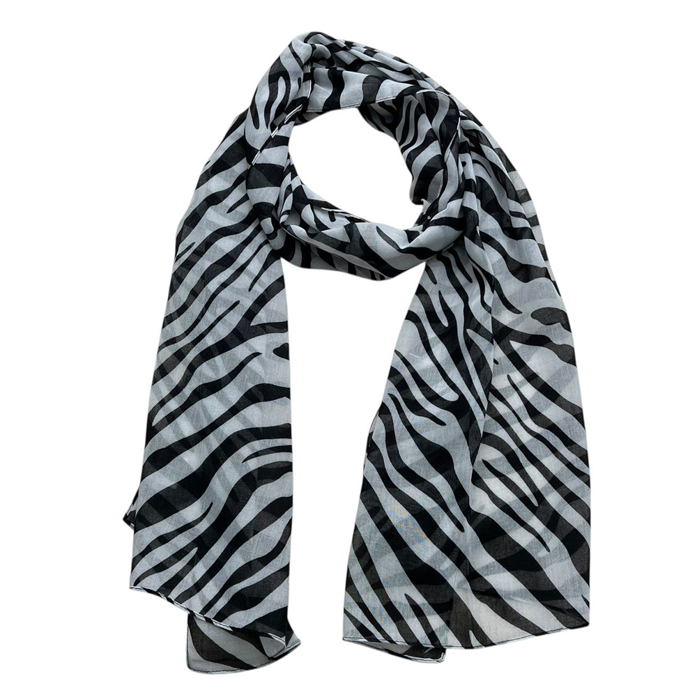2pcs Lightweight Sheer Scarf ,Black White Monochrome Geometric Printed Modern Looks Scarf For Women And Men - Men's Clothing