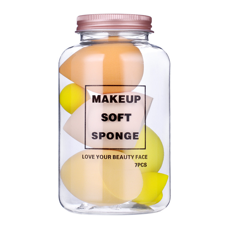 Drift Bottle Boxed Beauty Egg 7 Cans Of Powder Free Water Soft Makeup Sponge Powder Puff