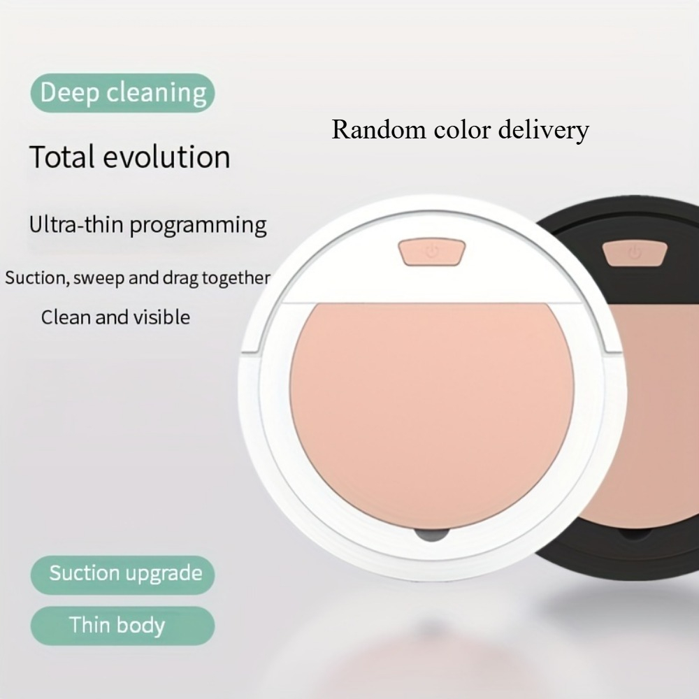 Intelligent Sweeping Robot Suction Drag Integrated, Rotating Sweeping Clean No Dead Angle, Large Capacity Endurance Low Noise, Thin Body Intelligent Sweeping Machine,Random Model