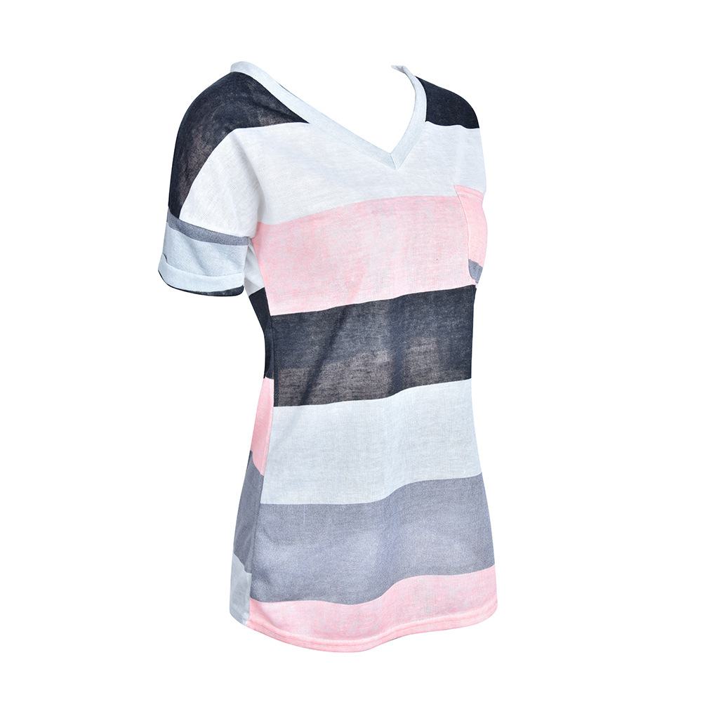 Title 2, Summer Pocket Striped Short Sleeve T Shirt