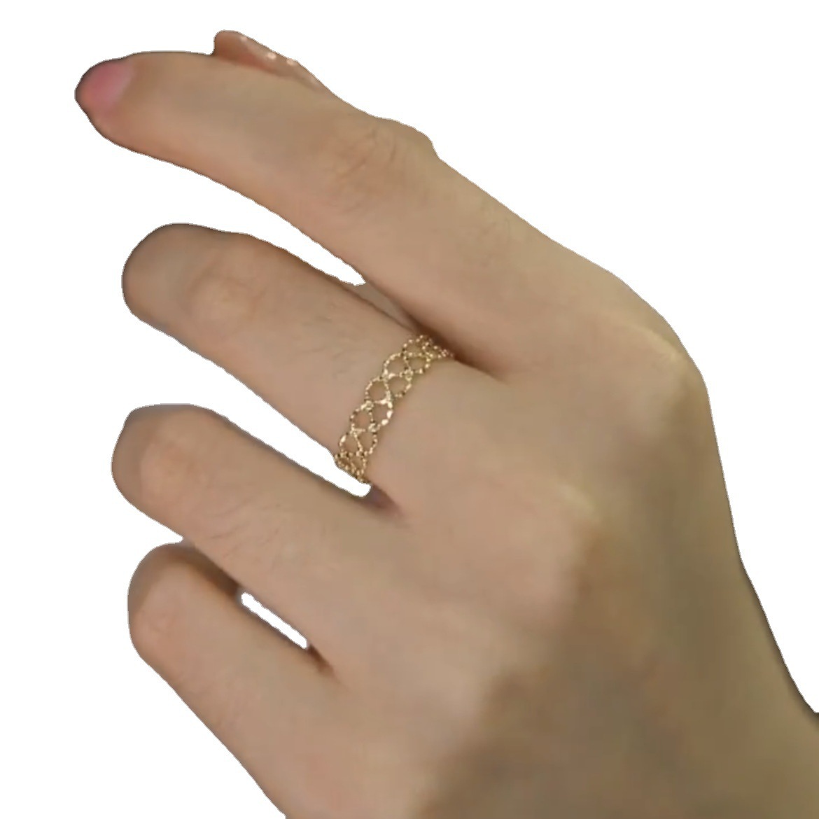 Title 1, A Network Of Love Gold Lace Ring Women