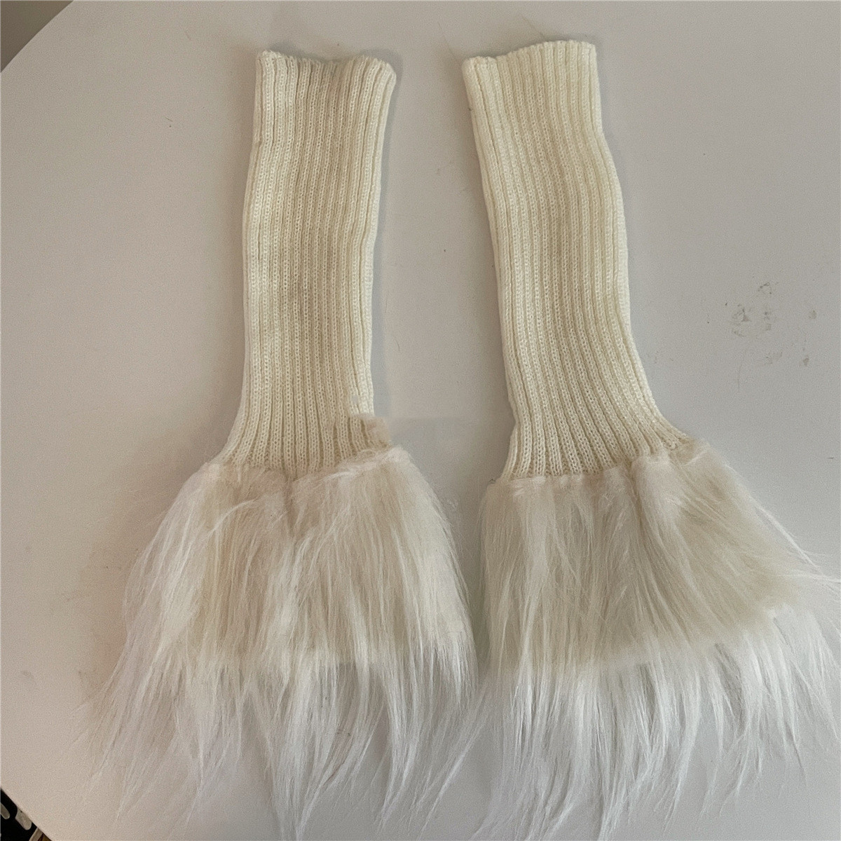 Women's Fashion Simple Handmade Fur Knitted Leg Warmers