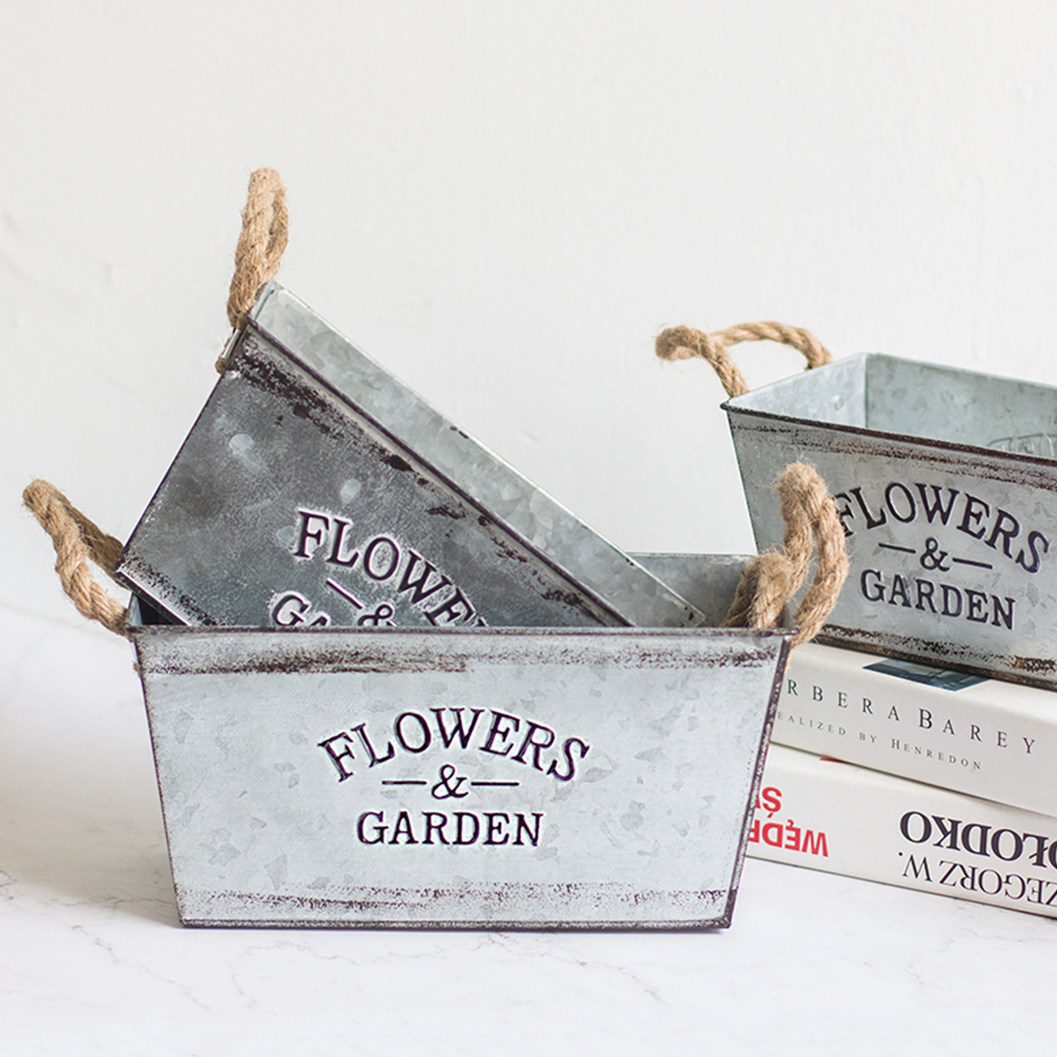 Iron Sheet Flower Bucket Handicraft Decoration