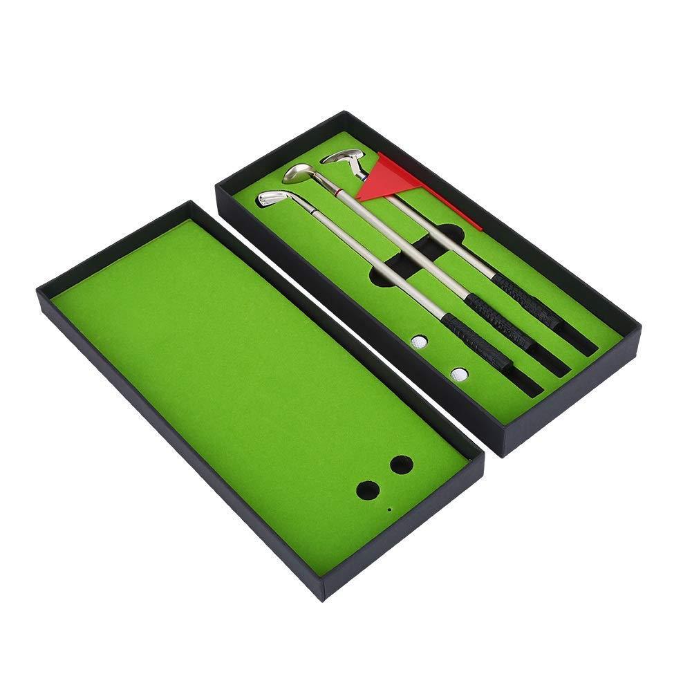 Desktop Mini Golf Putting Green Metal Club Ballpoint Pen Set — foto 6