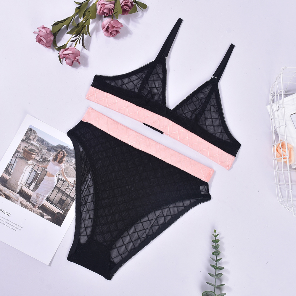 Title 8, European And American Underwear Mesh Three-poin...