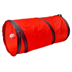 Pet supplies cat ring paper two-way tunnel can accommodate folding cat channel - Red - View 1