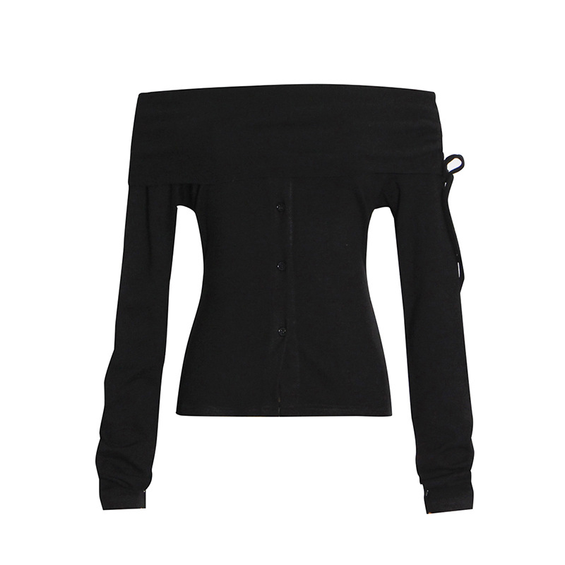 Women's One-shoulder Short Knitted Top