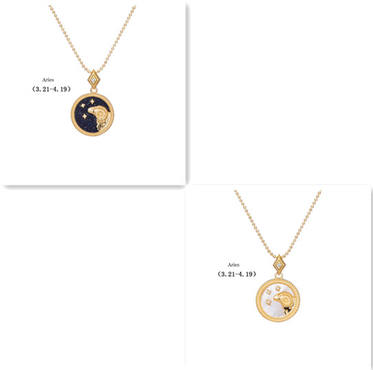 S925 Silver Twelve Constellation Pendant Necklace