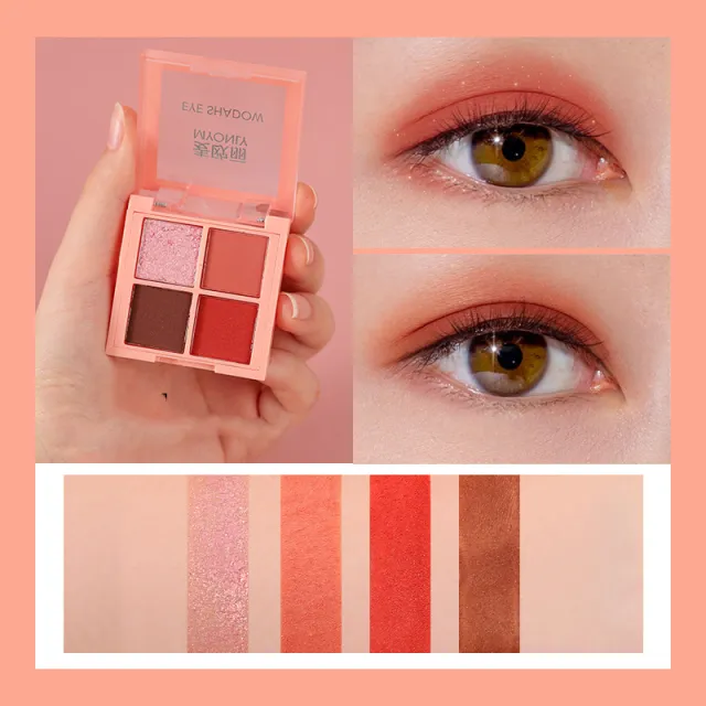 Simple Multicolor Pearly Earth Eyeshadow Palette Twilight Coral - Shop at LoveMi