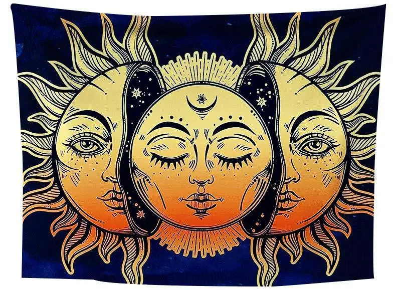 Printed Sun And Moon Tapestry Multifunctional Sitting