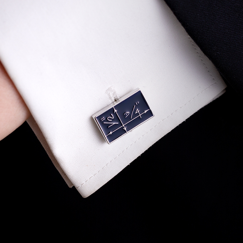 Copper Enamel Blue Cufflinks Mens — foto 4