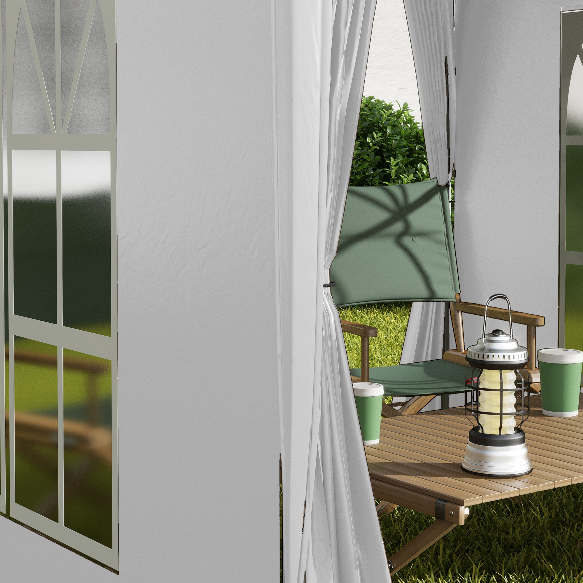 Folding Pavilion Canopy, Size 2 X 2 Meters - White — image 8