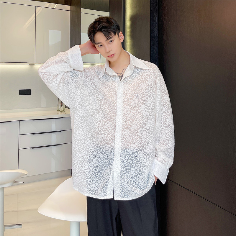 Loose And Lazy Shirt Transparent For Men